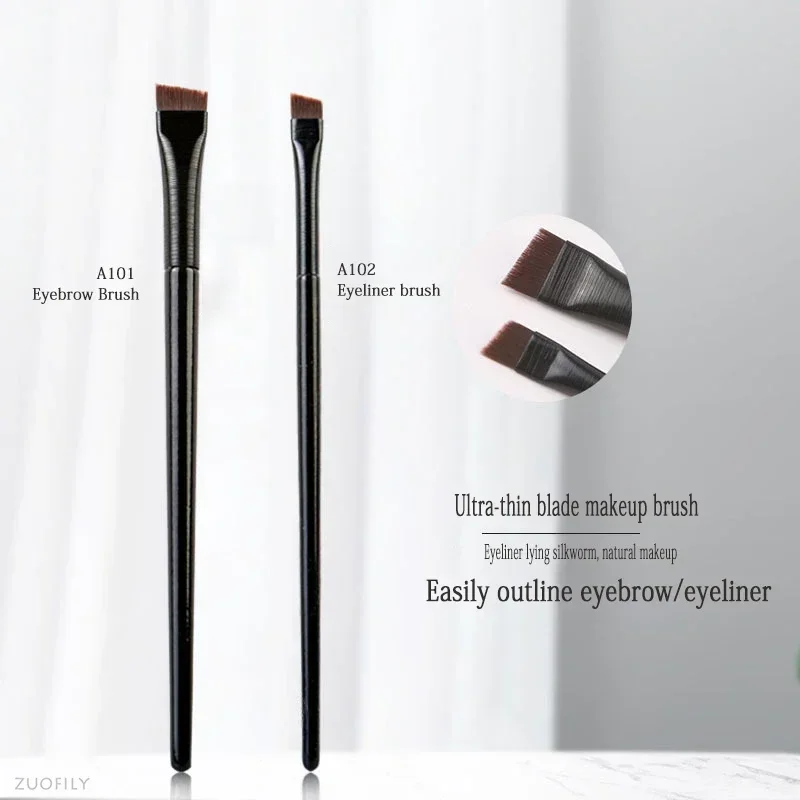 Brow Contour Brush Eyebrow Eyeliner Thin Brush Portable Oblique Angled Small Eyebrow Liner Brush Women Makeup Brushes Tools