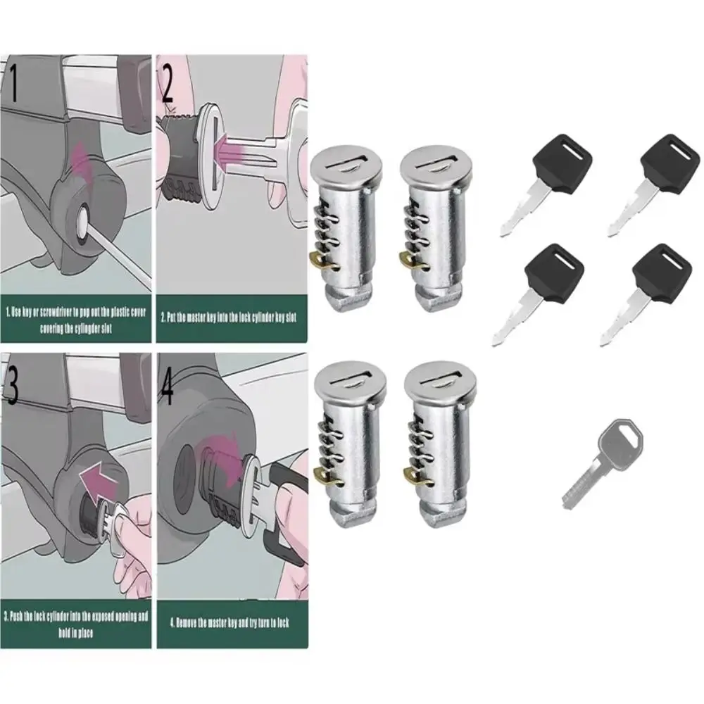 Professional Zinc Alloy Key Cylinder Anti-Theft Universal Lock Cores Durable Replacement Cores for Thule Car Rack