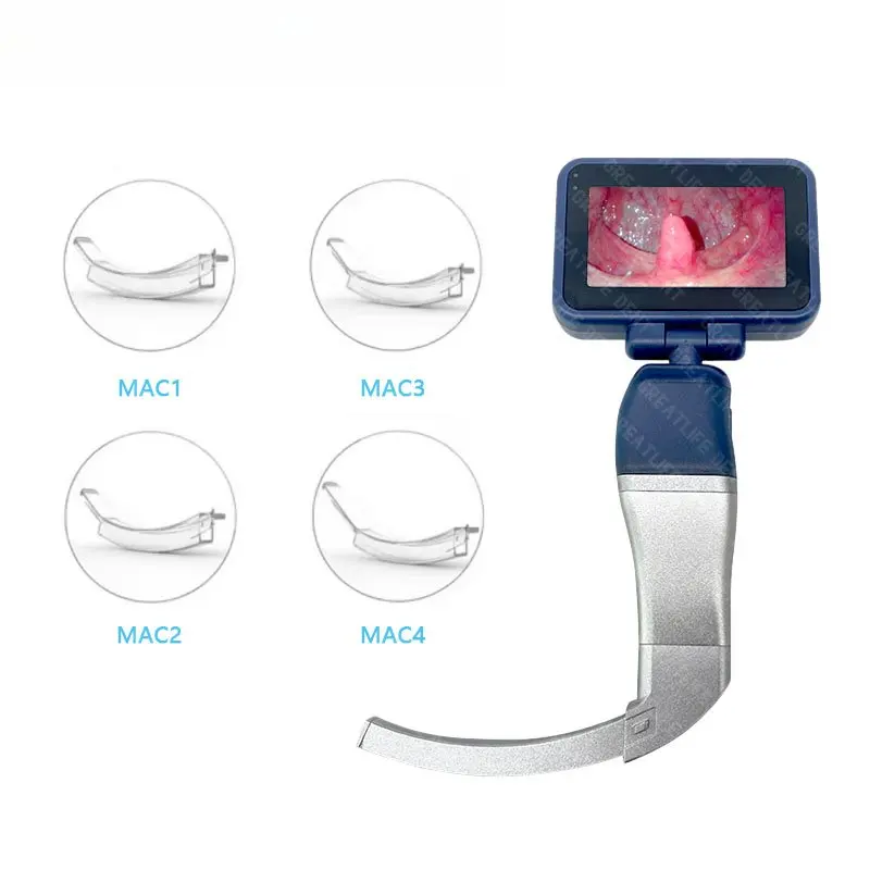 Dent 3.2 Inch Screen High-Definition Digital Video Laryngoscope Child Adult Disposable Blades Laryngoscope Video Scope