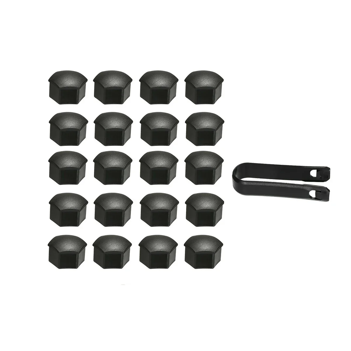 20pcs 21mm Plastic Car Tyre Rim Wheel Nut Caps Bolts Screw Covers and 1pc Removal Puller Clip Accessories Tool for Tesla Model 3