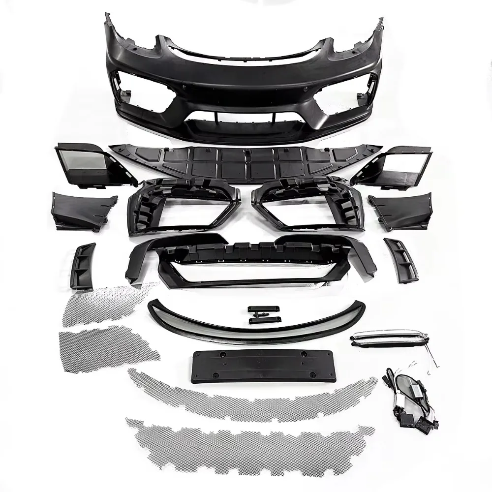 Hot Selling GT4 Style Body Kits for Porsche Cayman 718/981 Front Bumper Front Lip Rear Diffuser Spoiler Carbon Fiber Material