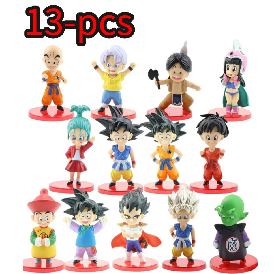 13 قطعة/الوحدة لعبة دراغون بول شخصية صغيرة سوبر سايان جوكو فيجيتا مجموعة ألعاب مجسمة