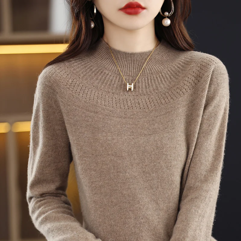 100% seamless sweater autumn and winter bottoming shirt women\'s new autumn and winter sweater sweater first-line ready-to-wear