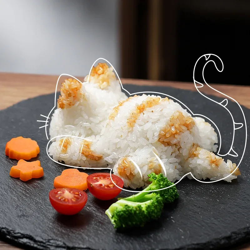 Cute Sushi Tools Onigiri Molds Cat Animal Shape Sushi Kids Rice Mashed Potato Pumpkin Mash Baking Supplies Kitchen Gadgets