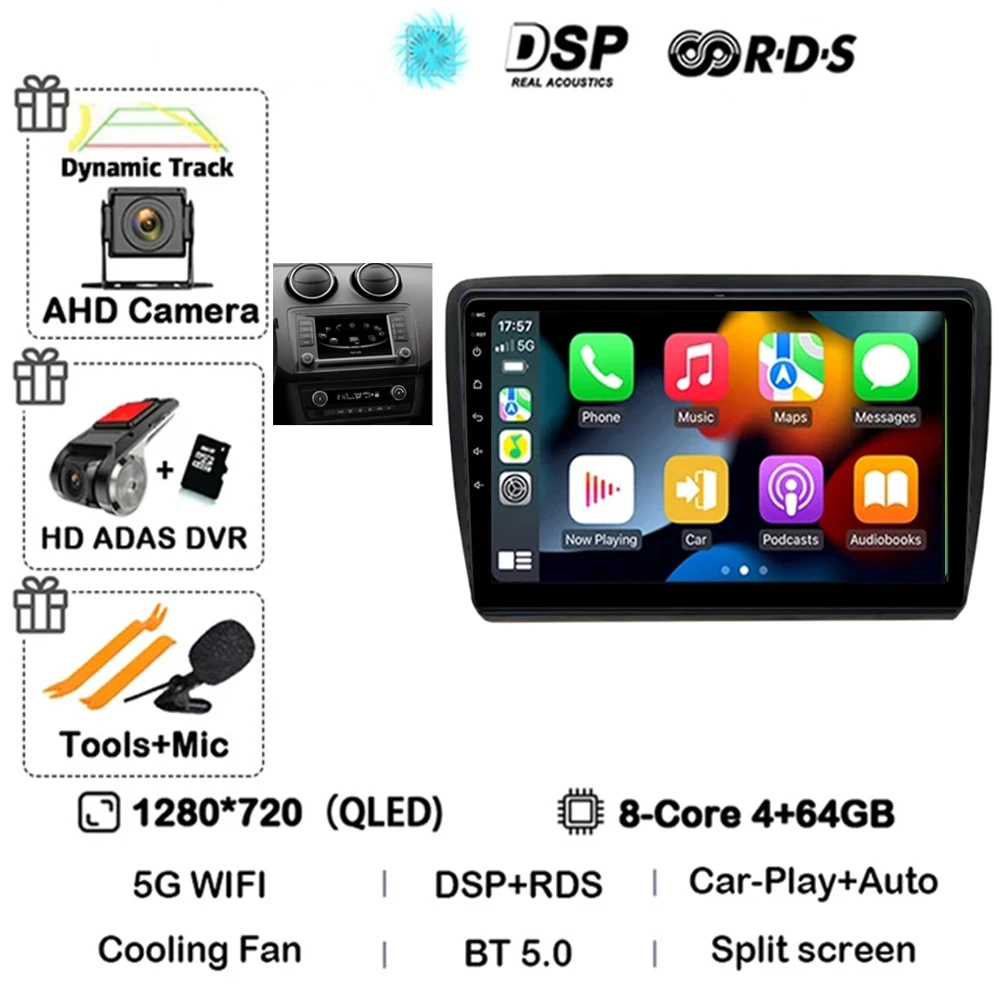 Car Radio For Seat Ibiza 2016 - 2017 2K Android 16 Multimedia Video Player GPS 4G CarPlay Auto Wireless Stereo No 2Din image 3