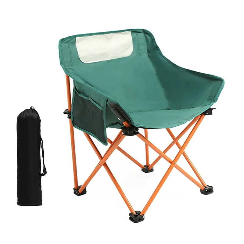 Outdoor Portable Folding Moon Chair Lightweight Sketch Stool Camping Fishing Play Travel Foldable Beach Chairs with Carry Bag