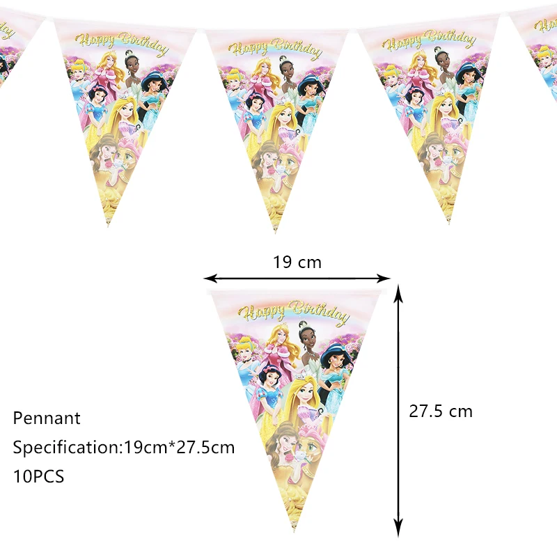 Potdemiel Prinsessen Verjaardagsfeestje Decoratie Aluminiumfolie Ballon Voor Evenementenbenodigdheden Wegwerp Servies Banner Achtergrond Cadeau