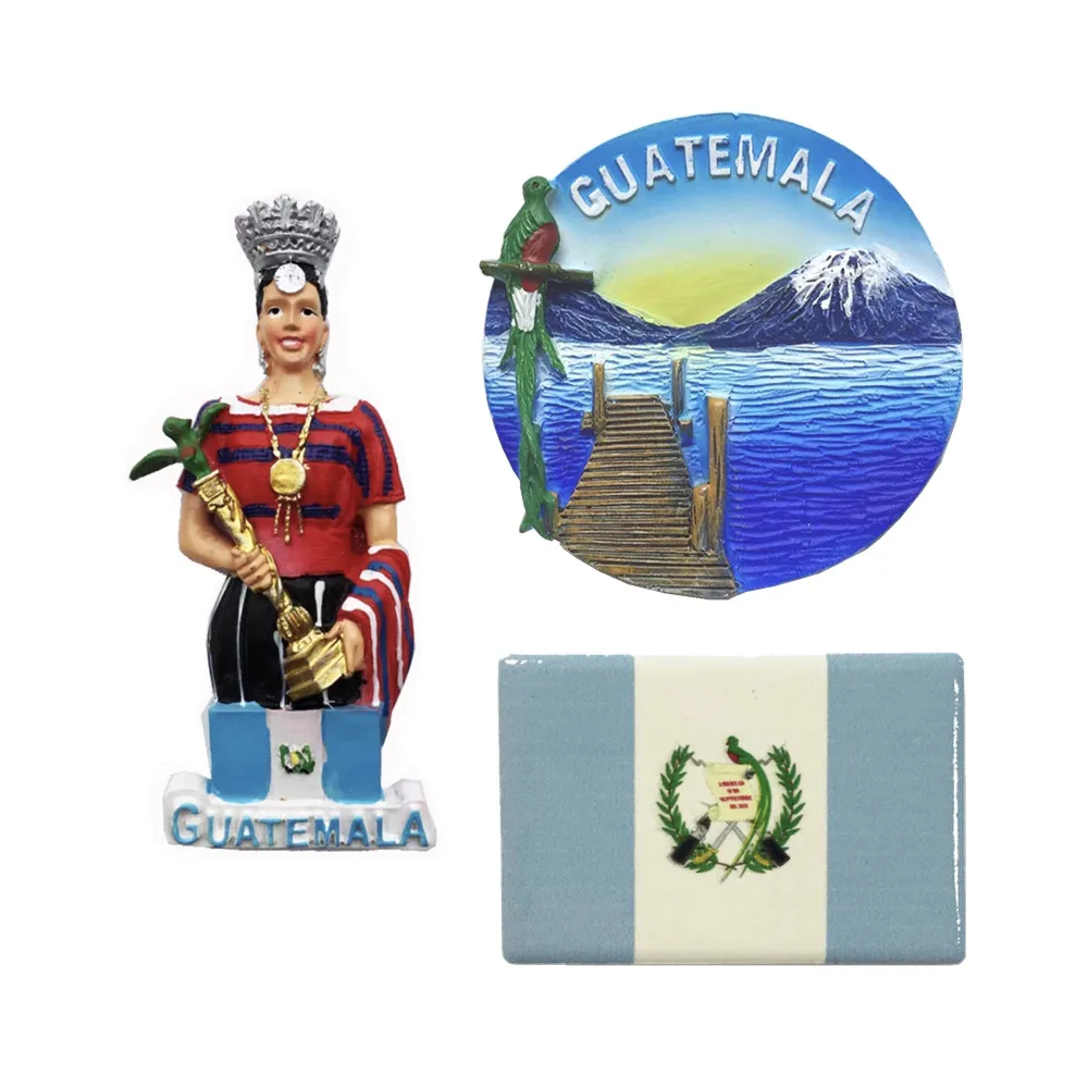 North America Guatemala 3D  Fridge Magnets Tourism Souvenir Refrigerator Magnetic Refrigerator Stickers