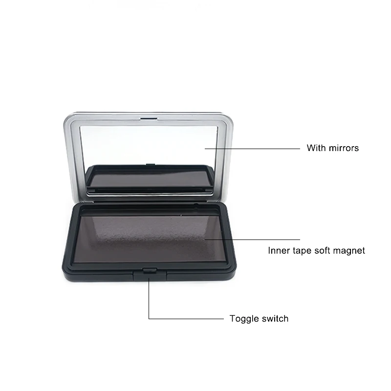 L,Matte Black Empty Magnetic Cosmetics Palette Eyeshadow Blusher DIY Beauty Makeup Box Glitter Makeup Dispensing Vacia Box