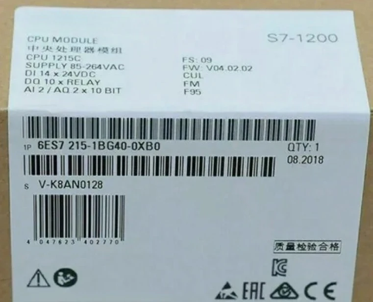 

Совершенно новый оригинальный 6ES7215-1AG40-0XB0 6ES7215-1BG40-0XB0 6ES7215-1HG40-0XB0 6ES7217-1AG40-0XB0 Быстрая доставка