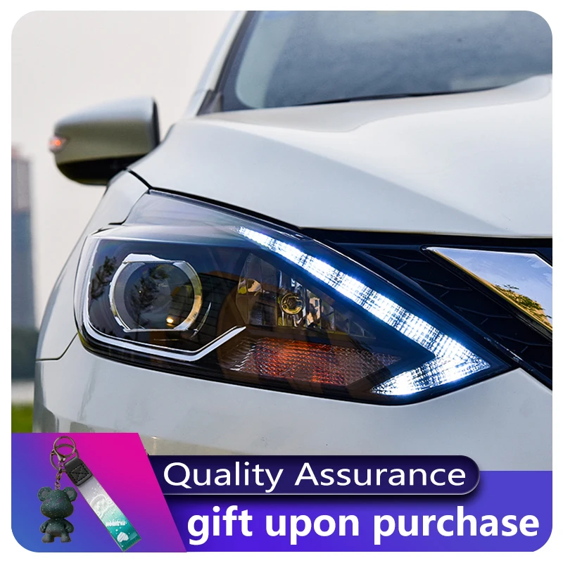 

Car Lights For Nissan Sylphy 2016-2019 Sentra LED Headlights DRL Turn Signal Angel Eyes Projector Lens Accessories Upgrade