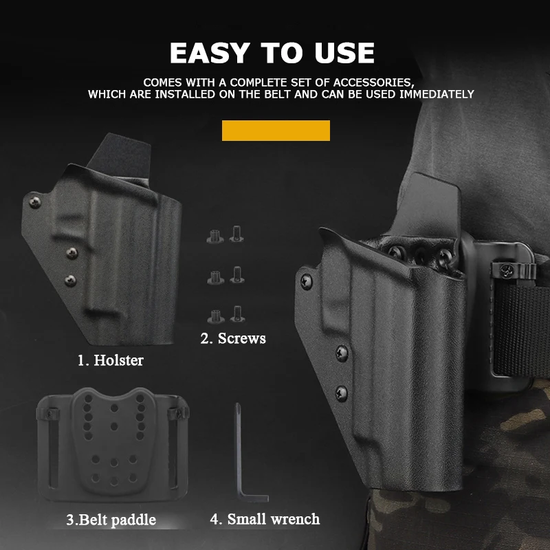 ยุทธวิธี P226 ปืนสําหรับ SIG SAUER P226 ขวามือปืนพก Holster Quick ดึงเข็มขัดล่าสัตว์ Holster ปรับ X300 ไฟฉาย