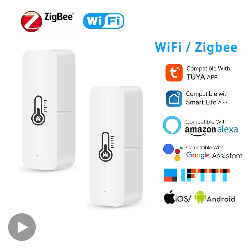 

Tuya ZigBee WiFi For Alexa Google Assistant Temperature Humidity Sensor Hygrometer Thermometer Meter Smartlife Smart Home Temp