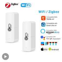 Tuya ZigBee WiFi For Alexa Google Assistant Temperature Humidity Sensor Hygrometer Thermometer Meter Smartlife Smart Home Temp