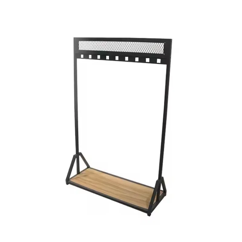 

Clothes display rack, clothing store floor-to-ceiling wrought iron black bedroom home hanger