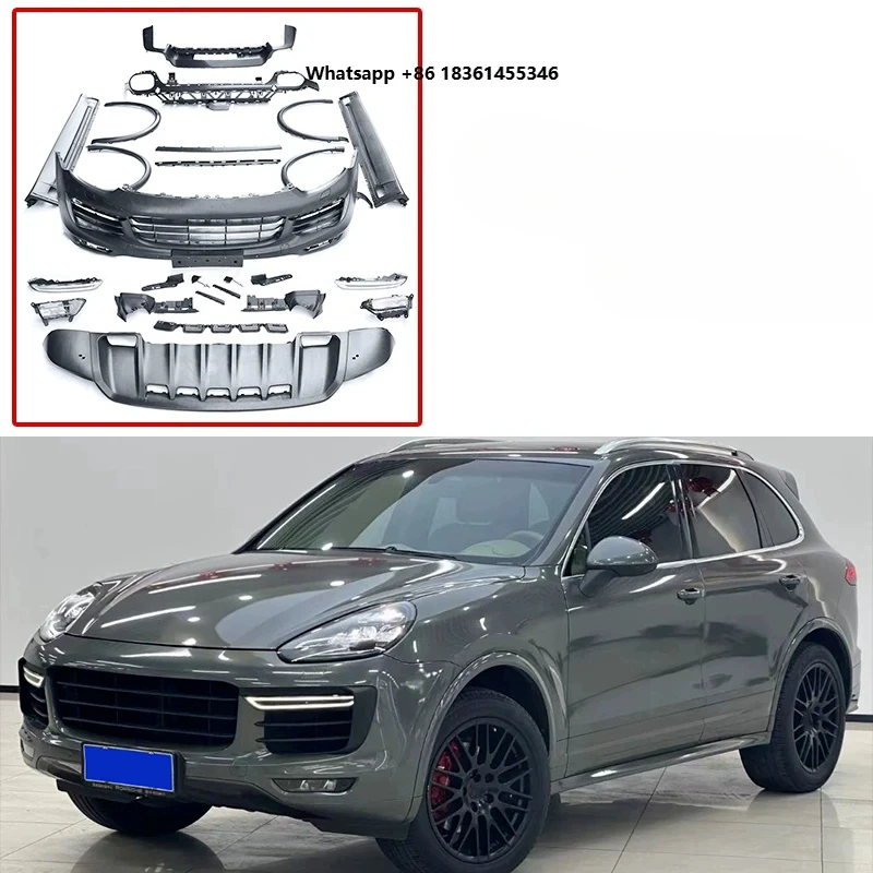 

For 2015-2017 modified gts turbo Front bumper Assembly side skirt rear lip wheel Eyebrow surround Car Body kit