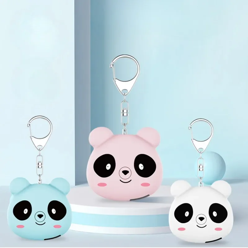 130dB Self-Defense Alarm - Personal Safety Alarm Guard - Cute Panda Student Backpack Keychain Pendant SOS Distress Device