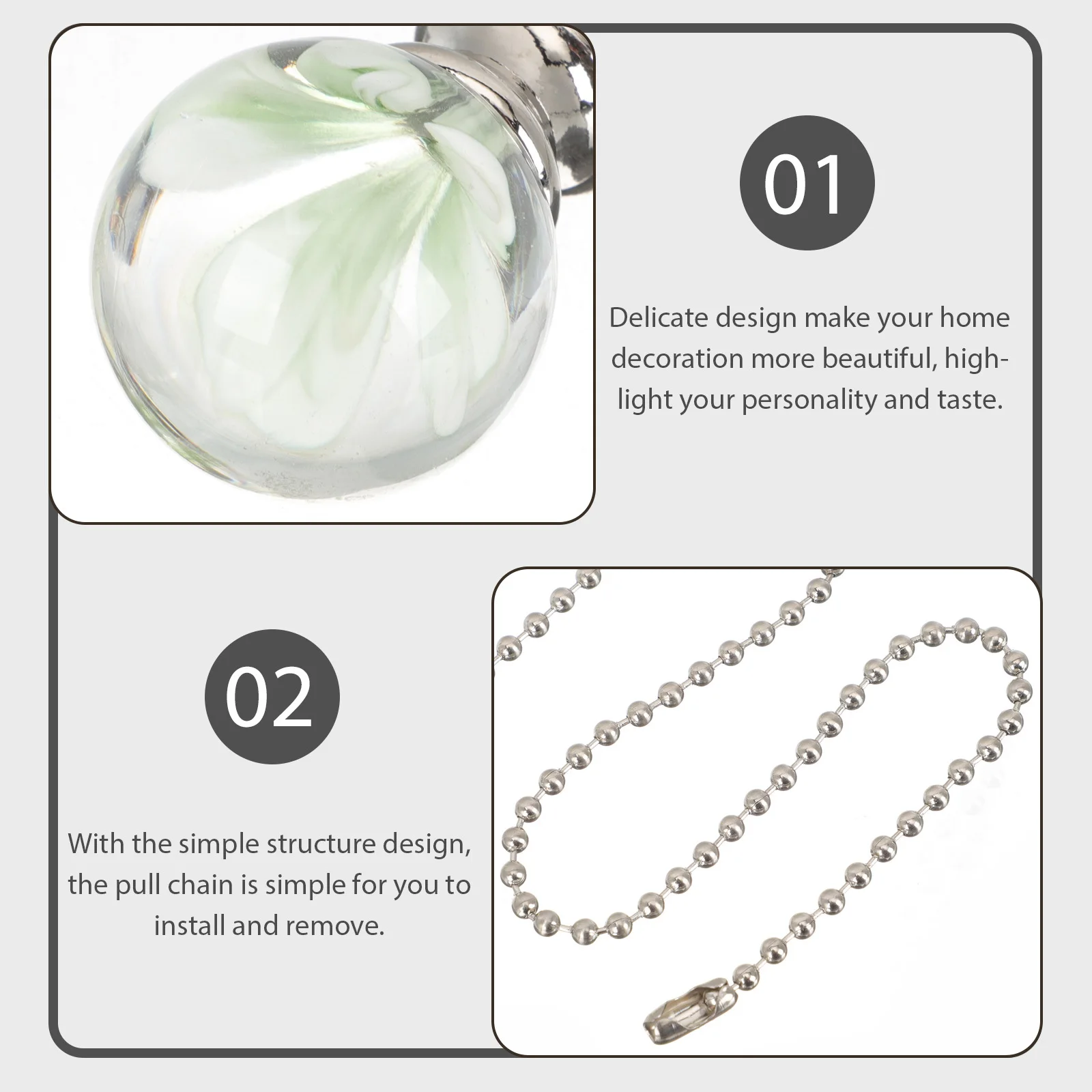 

Decorative Fan Pull Chain for Ceiling Light and Desk Lamp Premium Pull Chains Replacement with Elegant Design for Home