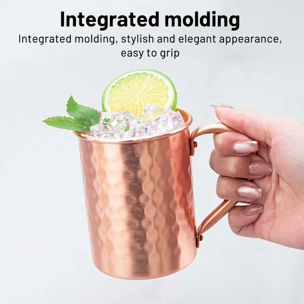 

450ml 16.0oz 100% Copper Moscow Mule Mug Durable Coppery Beer Mugs Coffee Mug Milk Cup Pure Copper Cup Drinkware