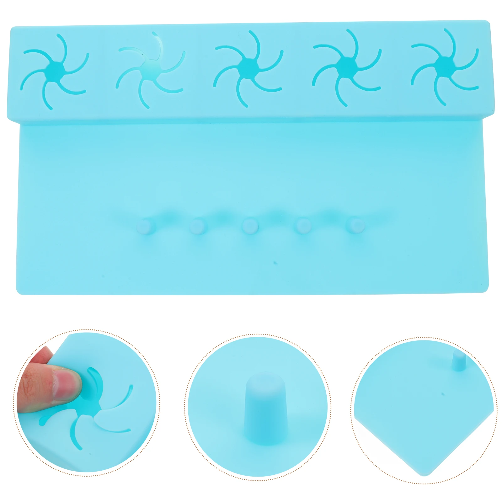 ที่วางเครื่องสำอางซิลิโคน ที่จัดระเบียบยาทาเล็บ 5 ขวด ขาตั้งยึดติด ผิวเรียบ ล้างทำความสะอาดได้ สำหรับมืออาชีพและใช้ในบ้าน