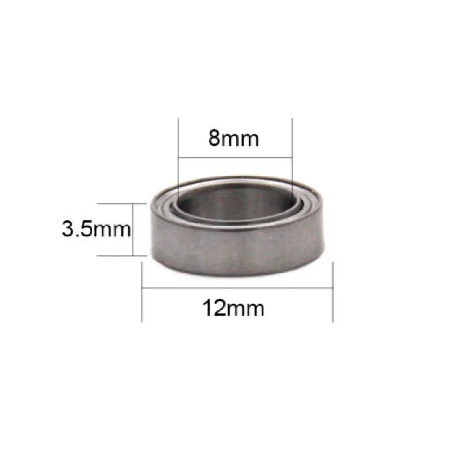 

8 x 12 x 3.5mm MR128ZZ NEW 10pcs Thickness Bearing Steel Mini Groove Ball
