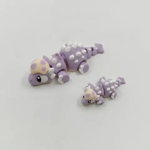 3D Printed Dinosaur Figure 10cm Cute Design Dinosaur Mini Statue Realistic Eyes Joints Movable Desktop Figure Home Decoration