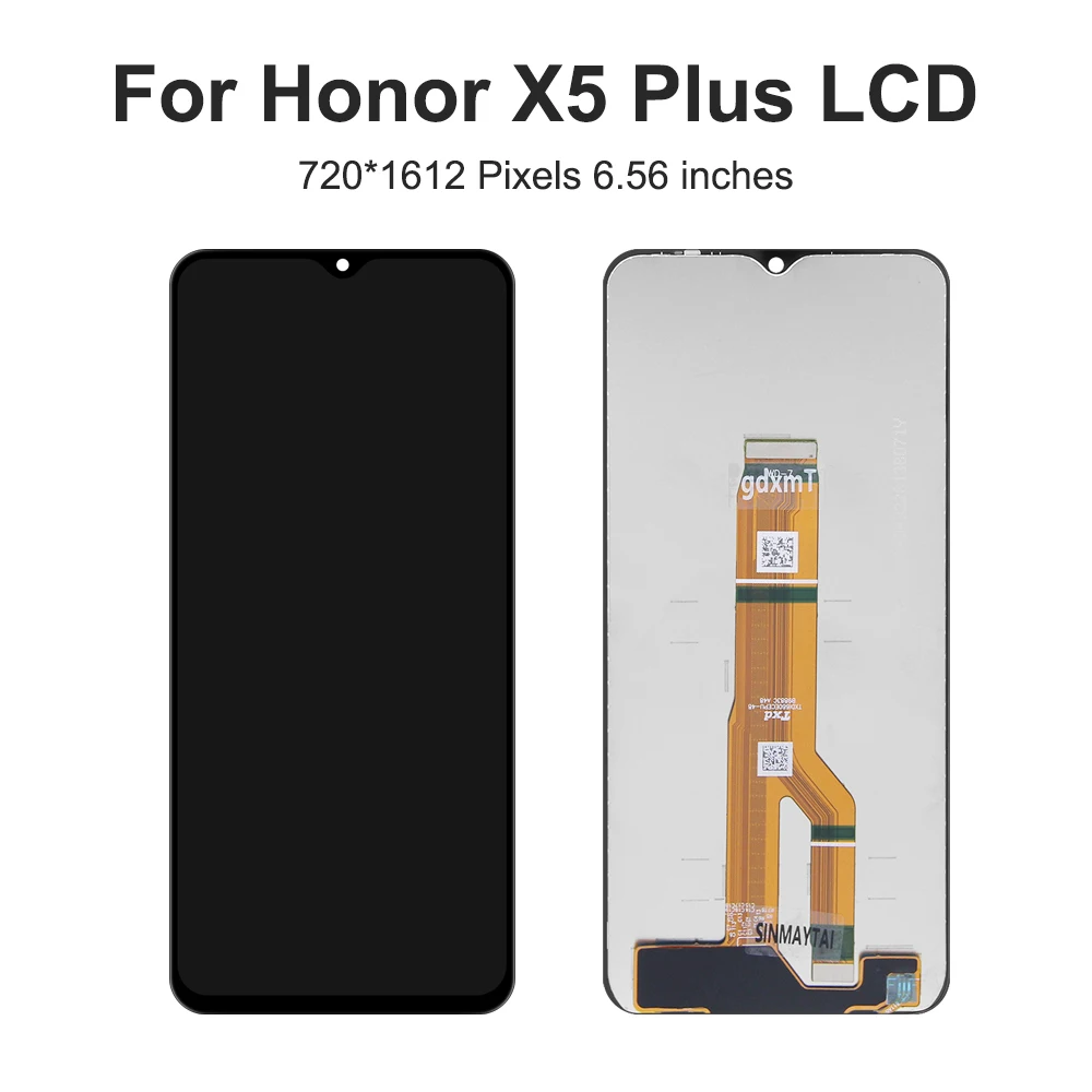 Для HUAWEI Honor X5 Plus для 6,56 ''HonorX5 Plus WOD-LX1 LX2 LX3 ЖК-дисплей с цифровым преобразователем сенсорного экрана в сборе, замена