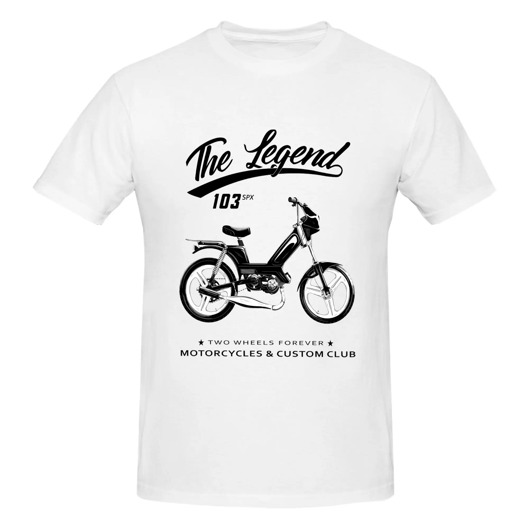 Moped 103 SPX Men T-Shirt Double Sided Plus Size T Shirts Men's Round Neck Cotton Tees Short Summer Male