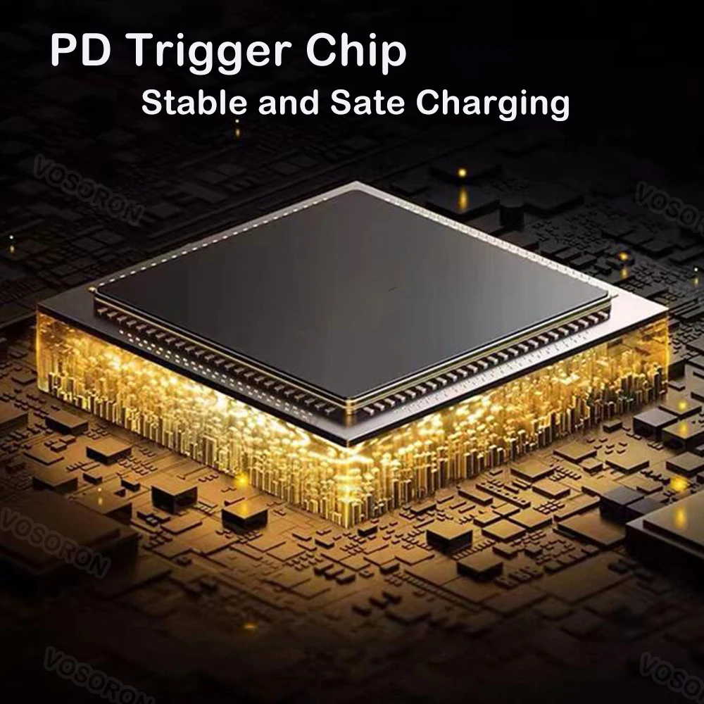 ​65W 100W PD DC 7.4 x 5.0mm Female Input to USB Type C Male Power Charging Adapter for Phones,Tablets,Laptops