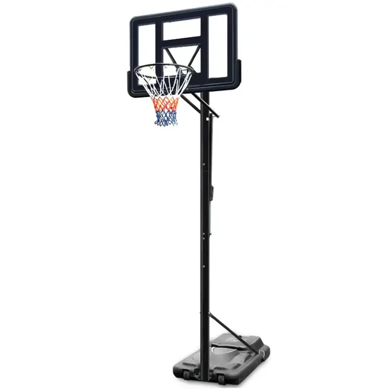 Portable Basketball System with Stable Backboard Adjustable Rim Height 2.45-3.05m Indoor Outdoor Use
