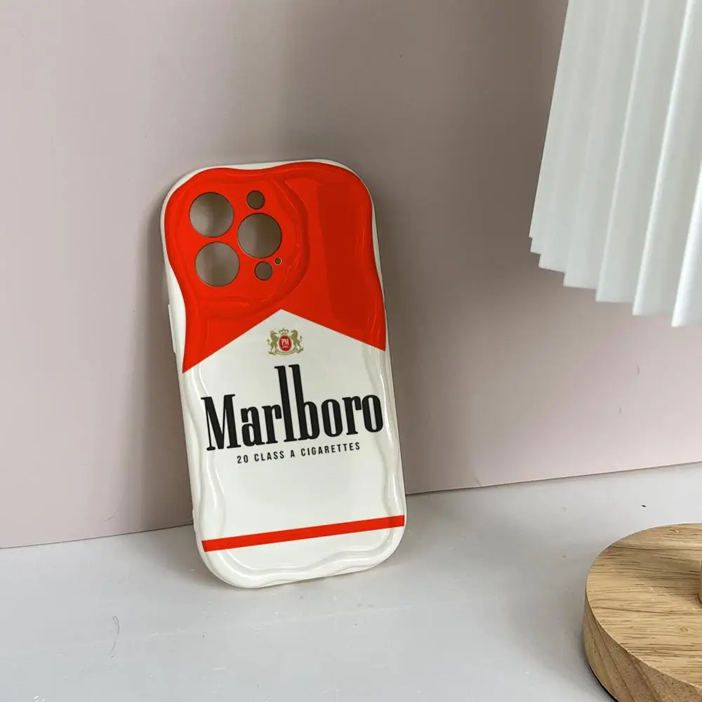 Cigarette-M-MarlboroeS Phone Case for Color iPhone 13 16 14 12 15 11 Plus Pro XS Max Mini X XR SE2020 Wave Light TPU Soft Cover