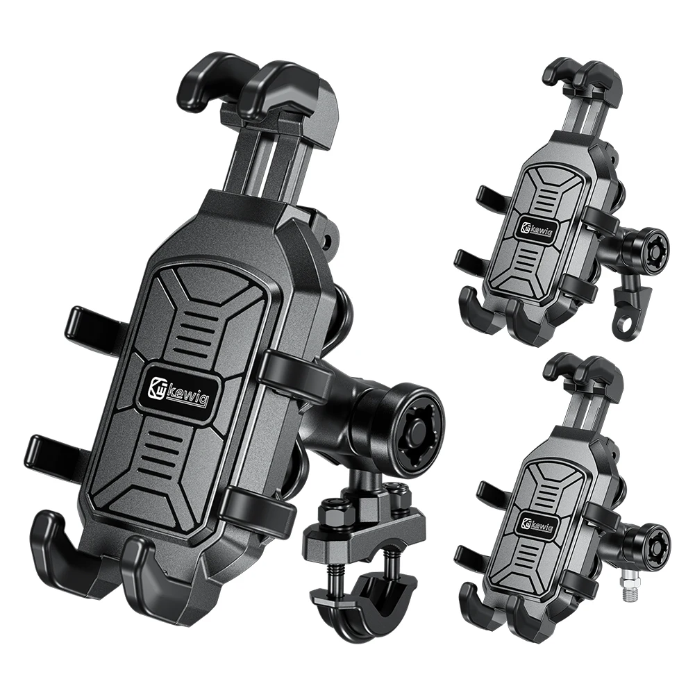 Motorcycle Phone Holder Anti-Shake Anti-Theft Motorcycle Phone Mount Adjustable Navigation Bracket