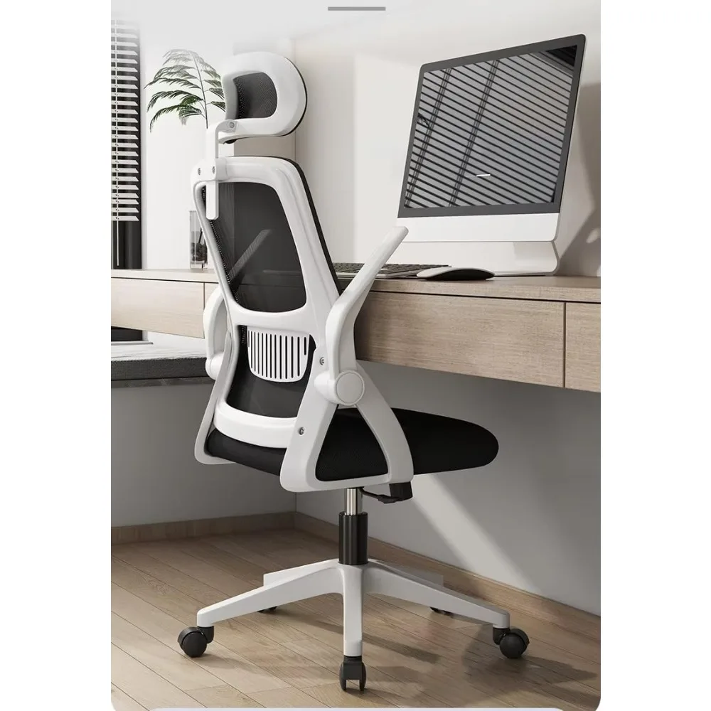 

® HG Office Desk Chair with Headrest | Big and Tall Office Chair with Tow Dynamic Lombar Support | One Head Support & 3D Adjusta
