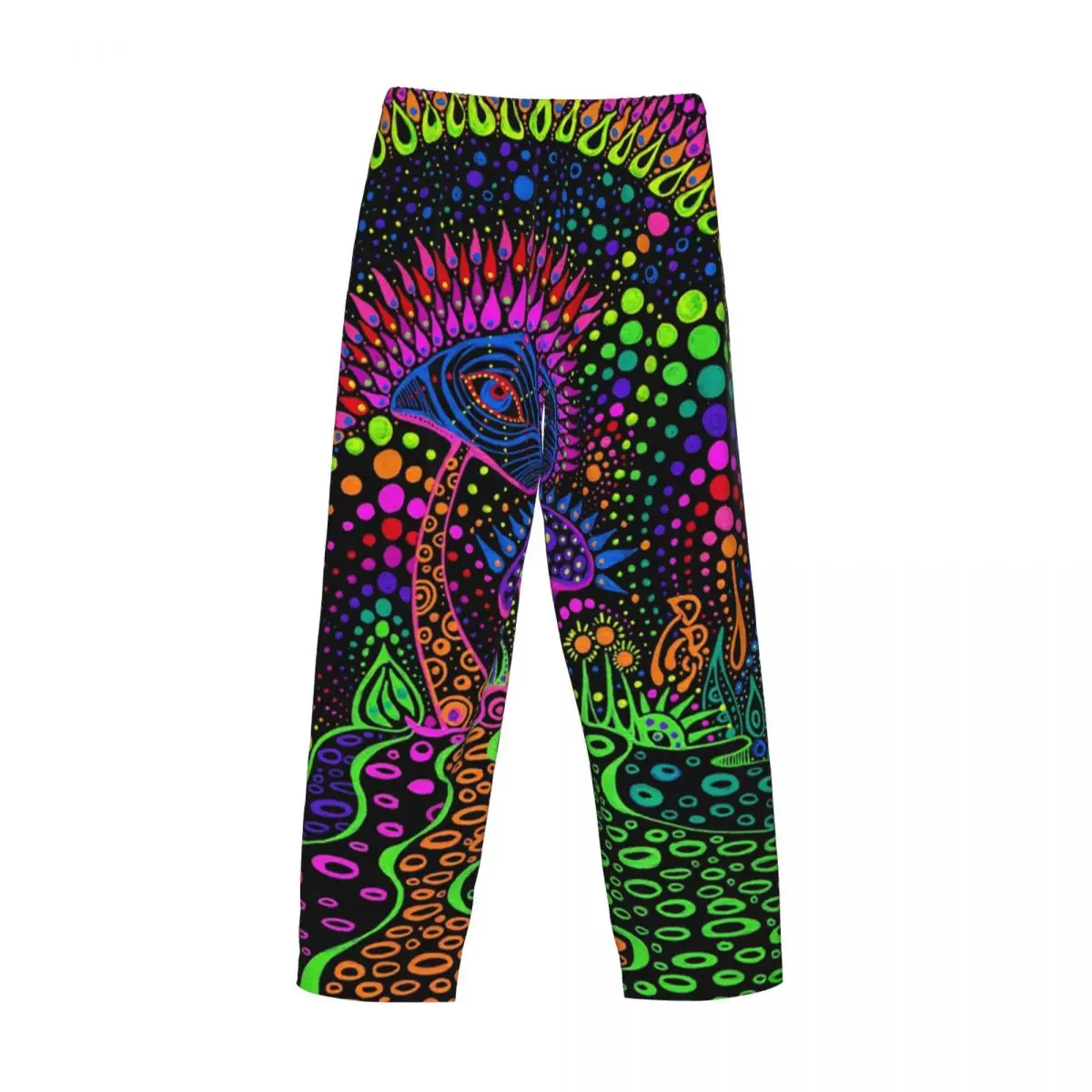 Custom Print Men Psychedelic Magic Mushrooms Print Lava Pajama Pants Sleep Sleepwear Bottoms with Pockets