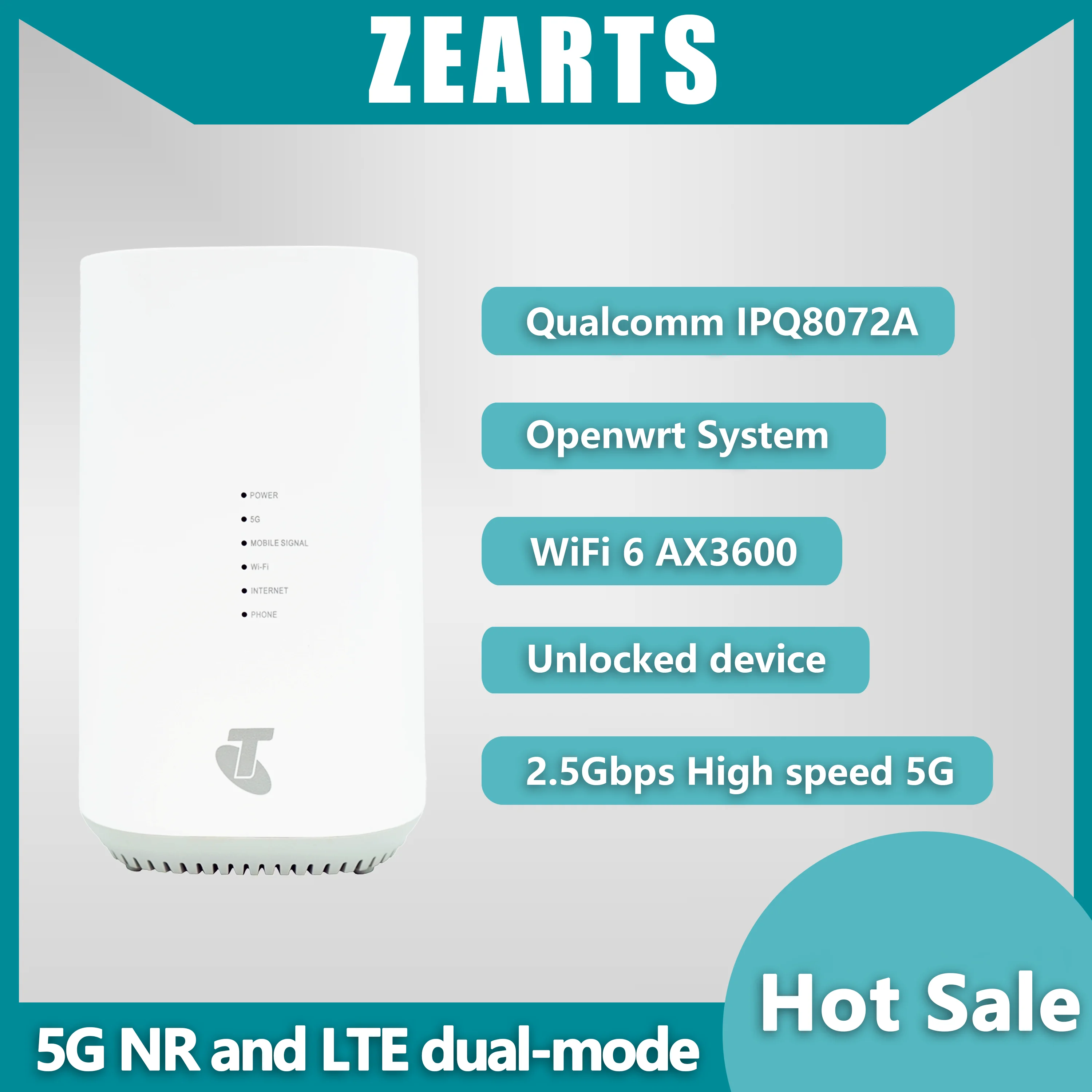 ZEARTS Unlocked Arcadyan Telstra 5G Home Modem AW1000 Wi-Fi 6 AX3600 5G CPE （90%-95% new）
