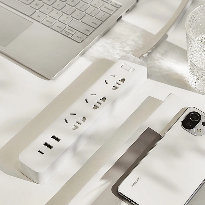 Новый удлинитель питания Xiaomi Mi Mijia QC3.0 20 Вт, быстрая зарядка, 3 розетки 2A1C, стандартный удлинитель интерфейса, 1,8 м
