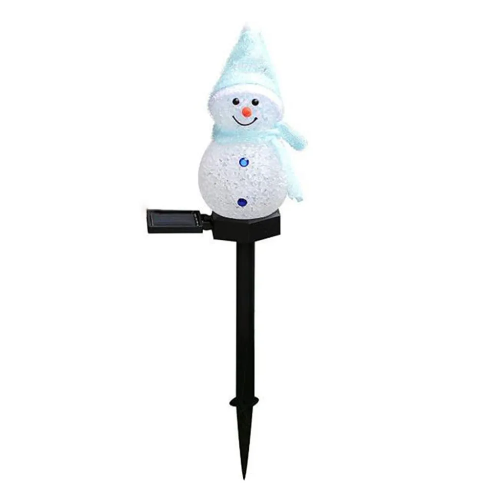 Solar Garden Snowman Lights with Automatic Dusk to Dawn Operation and Weatherproof Design for Outdoor Seasonal Decoration