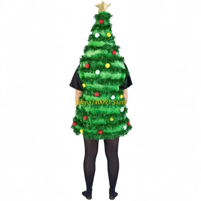 DXAE Green Holiday Tree Costume Outfit for Photos and Holiday Show Use