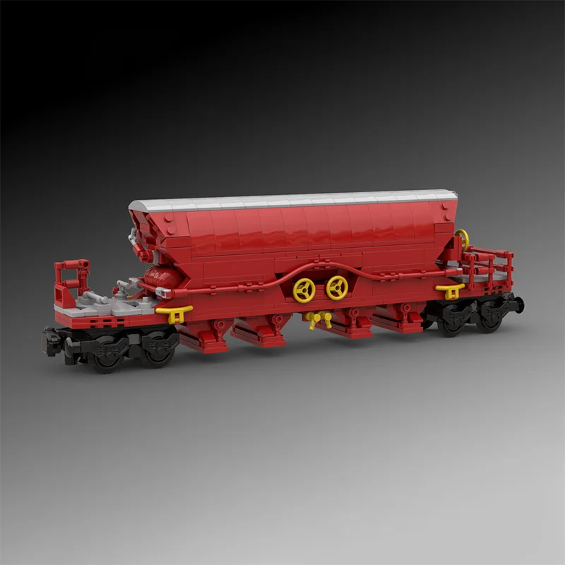 

Конструктор-модель железнодорожного вагона-хоппер Tanoos 896 красного цвета, модель вагона-воронки, модель городского вагона, игрушка для сборки