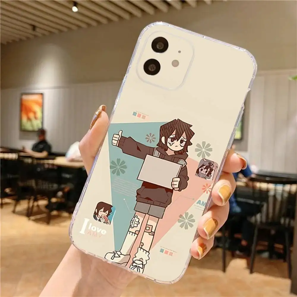 حافظة هاتف I Love Amy BIBI لهاتف iPhone 17,16,15,14,13,12,11 Pro,Max,Plus,X,XS,XR,SE4,E غطاء ناعم شفاف صغير