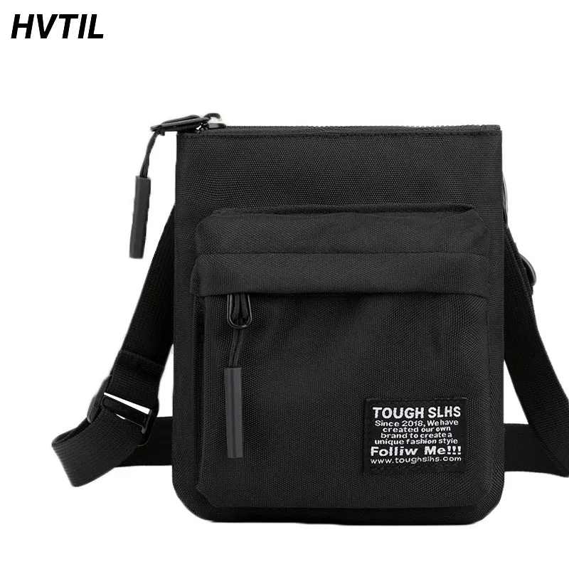 HVTIL-Bolsa tiracolo ultra fina para homens, bolsa mensageiro impermeável, com corpo transversal, bolsa casual de viagem, moda masculina