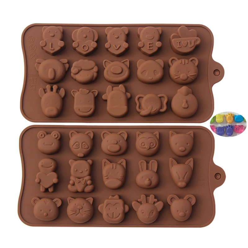 Cartoon Animal Chocolate Mold DIY Handmade Pudding Jelly Ice Silicone Mould Molds