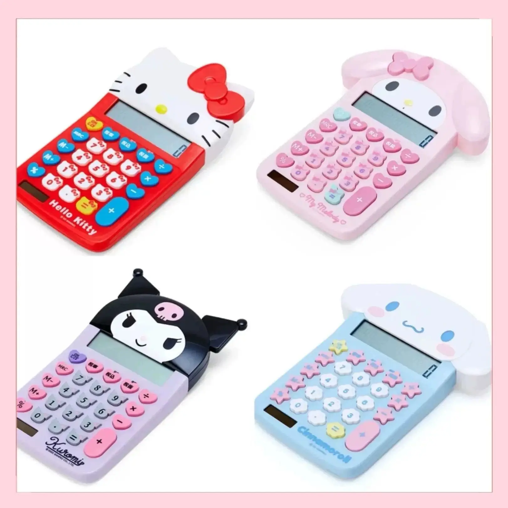 Cute Sanrio Solar Calculator Hello Kitty Kuromi Cartoon Multi‑function Smart Computer Gift for Friends Stylish Birthday Gift New - view 5