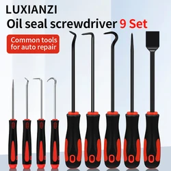 LUXIANZI 9pcs Oil Seal Screwdrivers Set Auto Vehicle Pick Hooks For Car O Ring Seal Puller Remover Mechanics Repair Car Tools