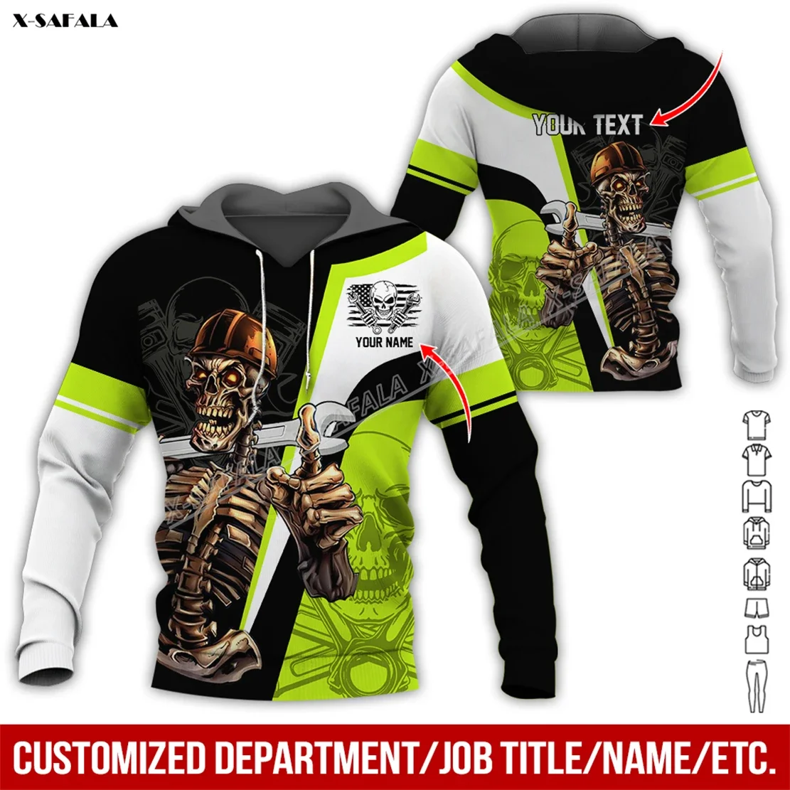 

Custom Text Car Mechanic Auto Repair Service 3D Printed Hoodie Cosplay Safety Men Pullover Jersey Shirt Non-Workwear Jumper