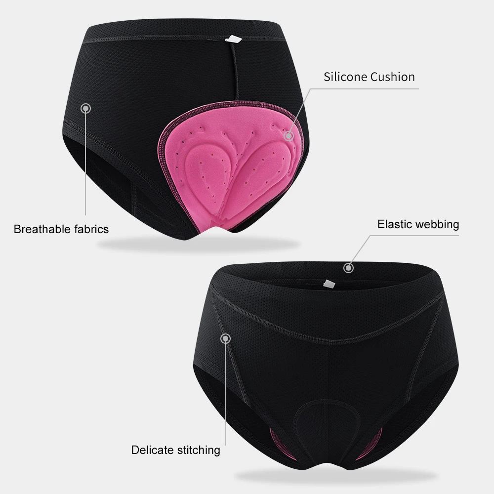 HISERWA Cykelundertøj til kvinder Shorts Polstrede Cykelshorts MTB Cykelshorts Åndbart Undertøj Tights Damer Shorts