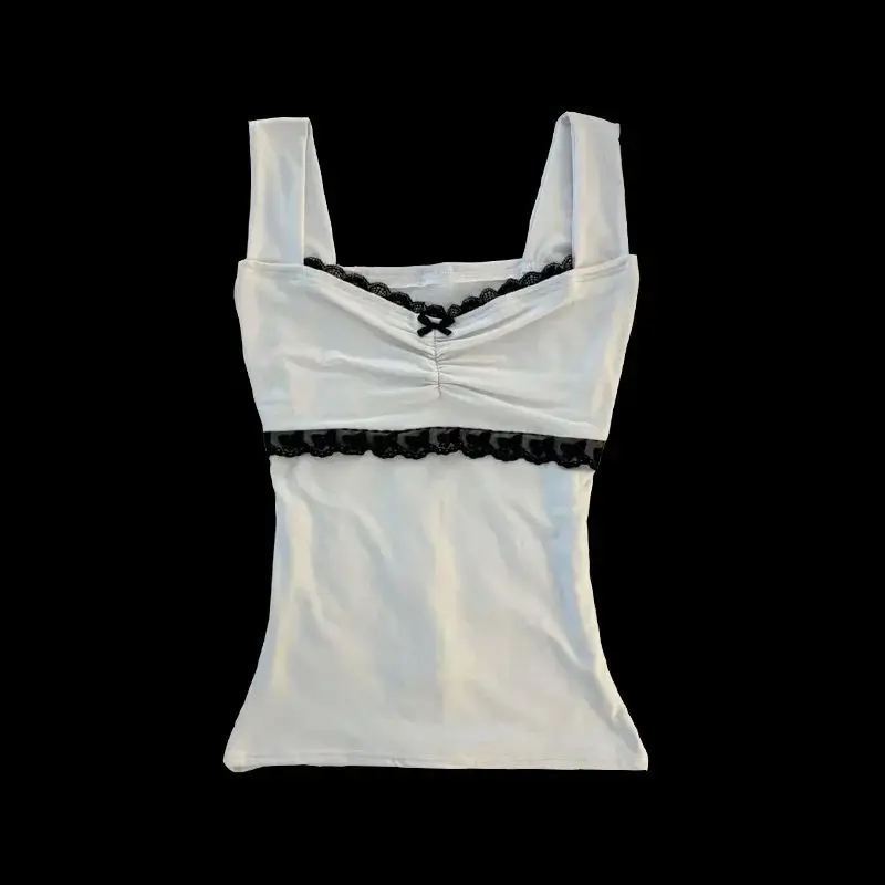 Harajuku Retro Gothic Y2K Emo Girls Csole Slim Fit Top Sexy Streetwear Sle Spring Collection 00% Inny materiał