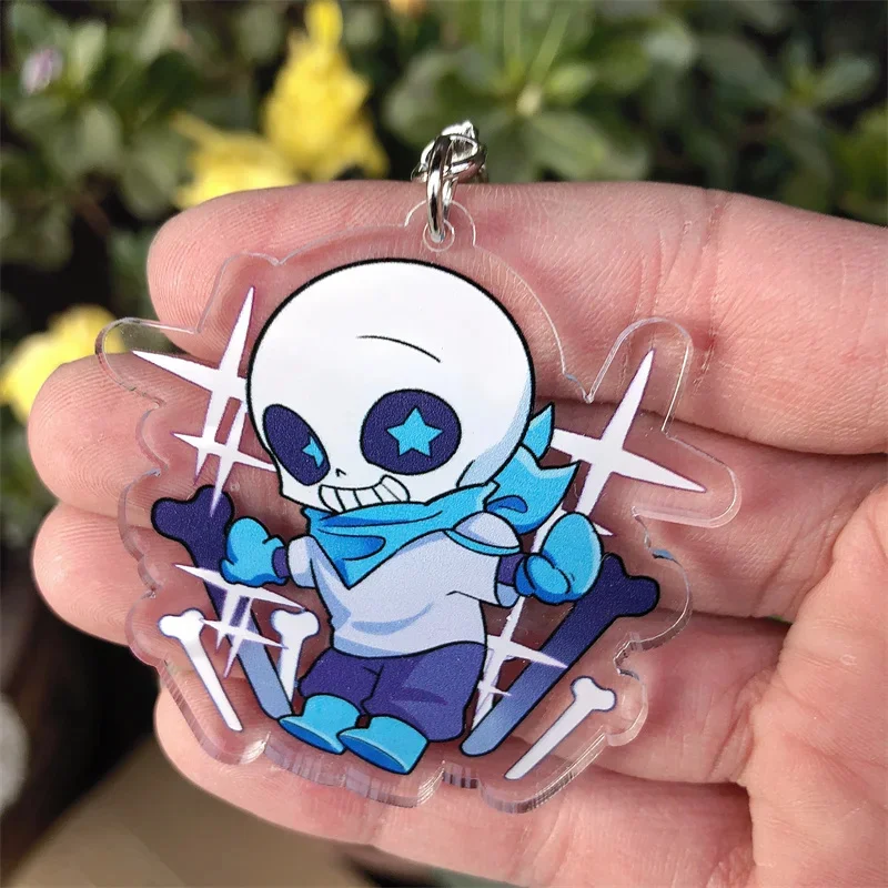 Game UNDERTALE Frisk Sans Flowey Toriel Cosplay Costumes Anime Keychain Accessories Pendant