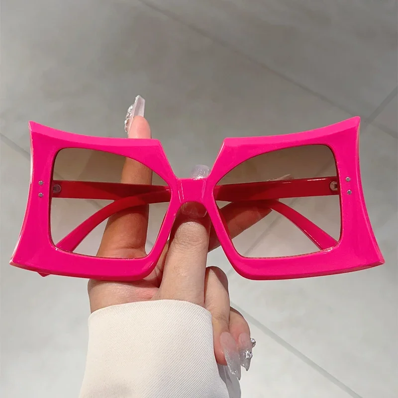 KAMMPT Oversized Special Shaped Sunglasses Women 2024 New Fashion Multi-color Sun Glasses Trendy Brand Designer Vacation Shades