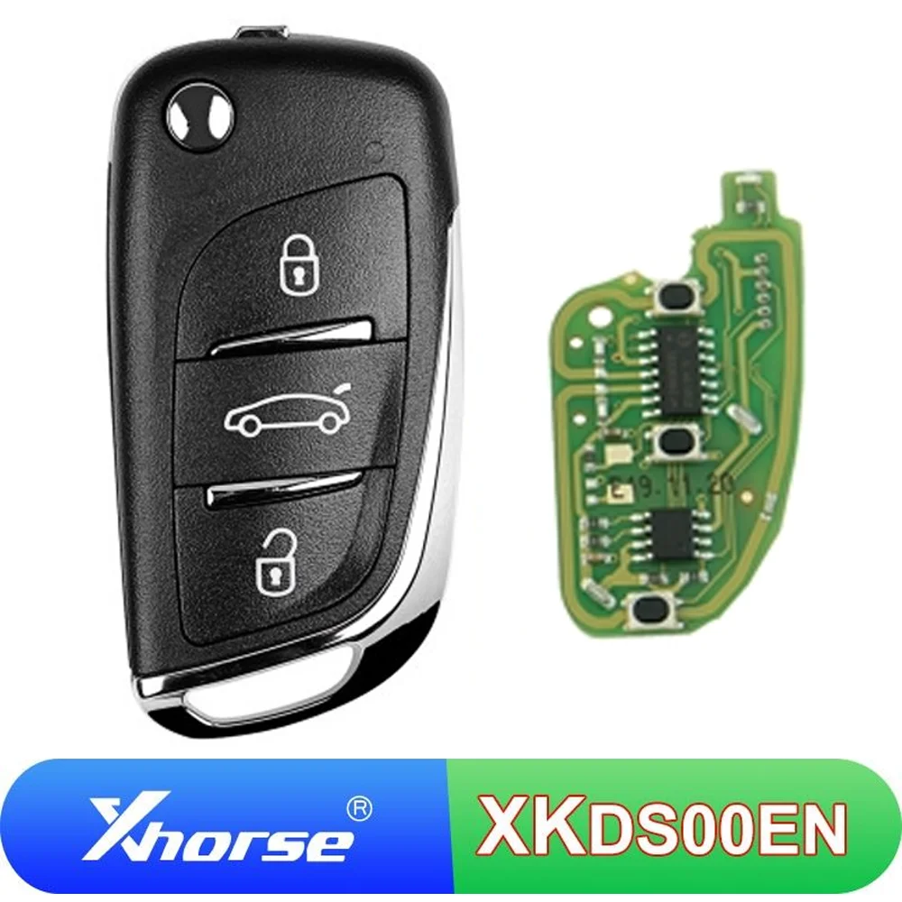 

5/10 Pcs XKDS00EN Xhorse XK Wired Remote Key VVDI Car Key 3 Buttons Universal Flip Car Key For Mini Key Tool